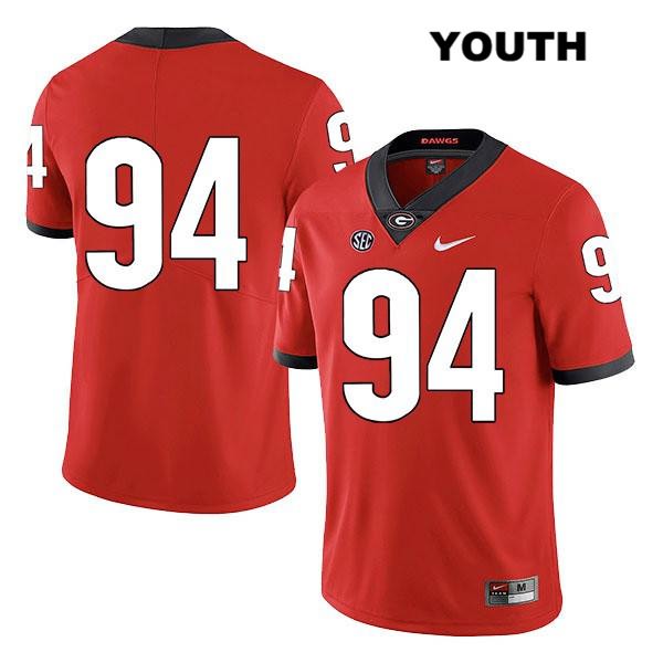 Georgia Bulldogs Youth Michael Barnett #94 NCAA No Name Legend Authentic Red Nike Stitched College Football Jersey UWO6456HO